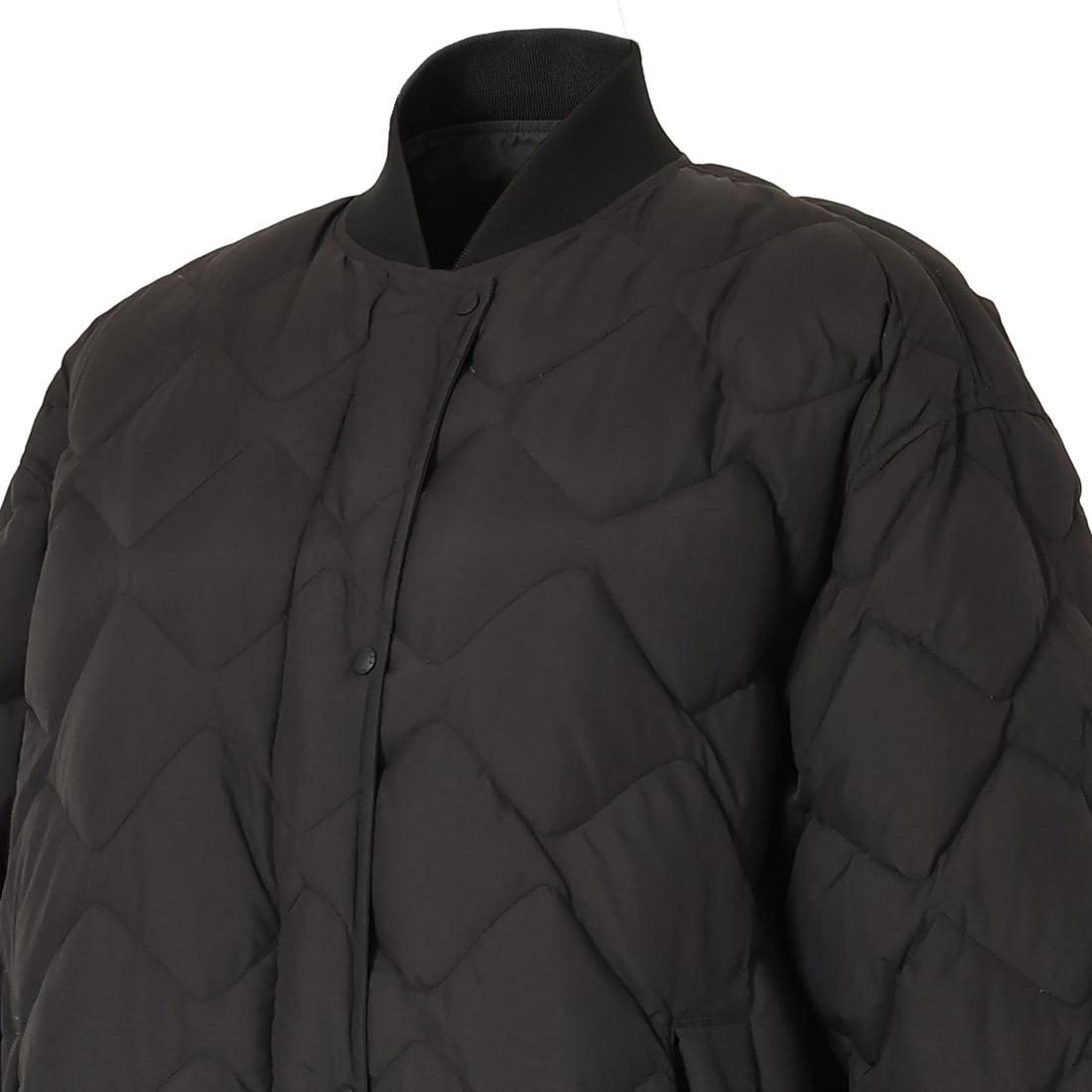 RIB COLLAR QUILTED DOWN COAT W(WOMEN)