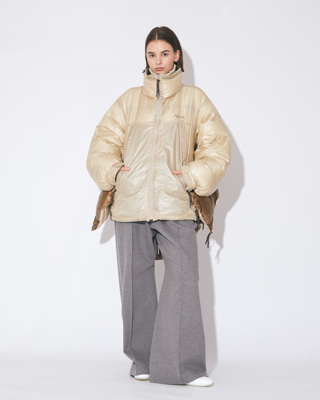 NANGA multilayering down vest blouson
