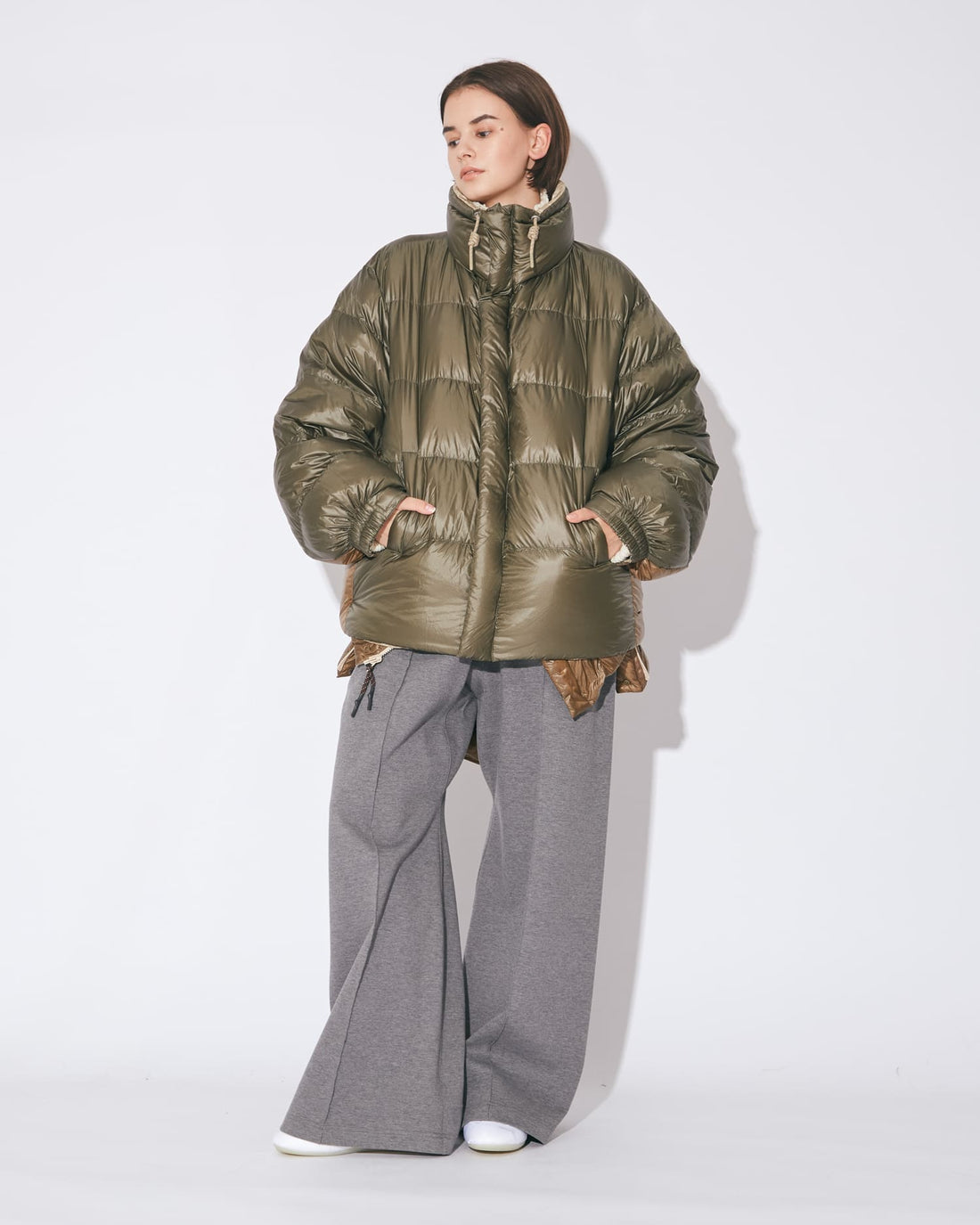NANGA multilayering down vest blouson