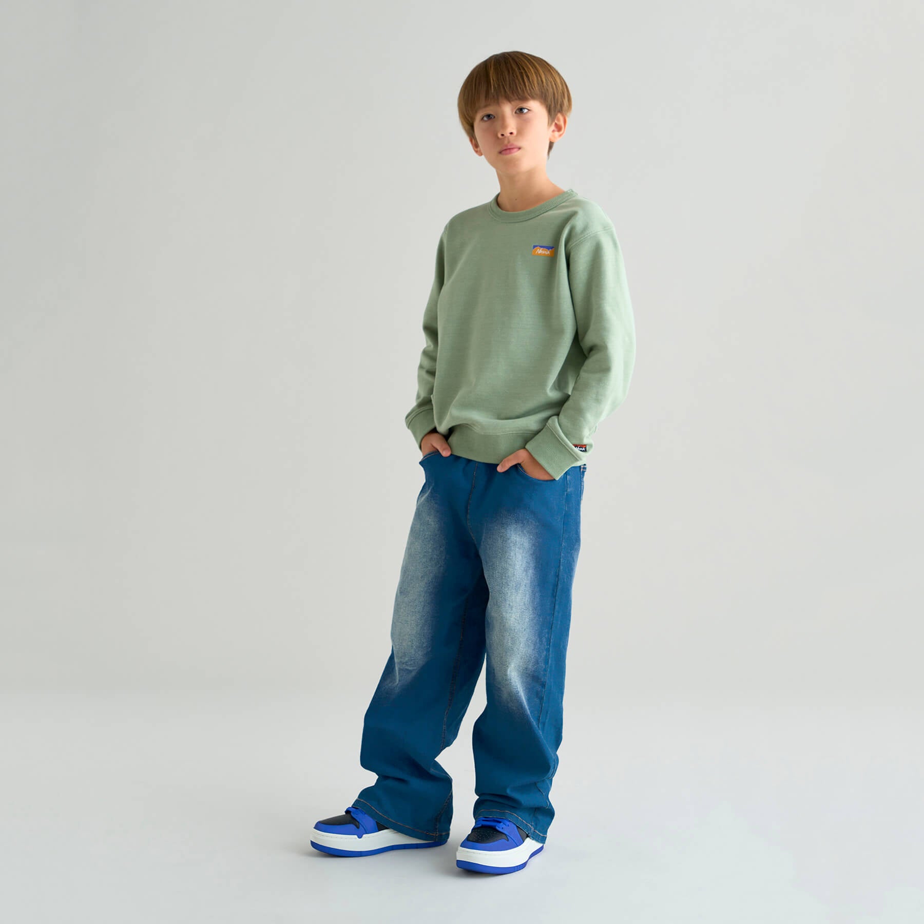 ECO HYBRID MINI BOX LOGO KIDS SWEATSHIRT(KIDS) – NANGA