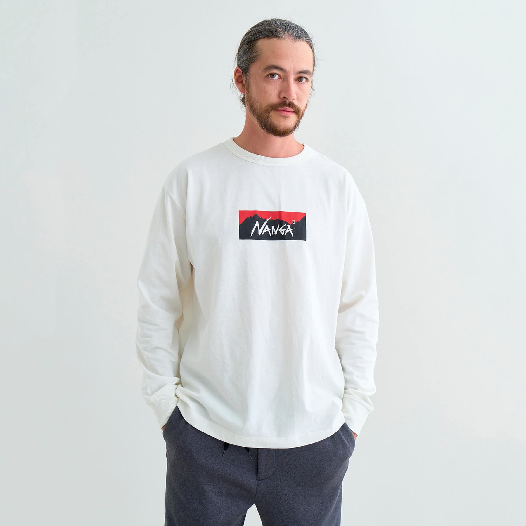 ECO HYBRID BOX LOGO L/S TEE(MEN) – NANGA ONLINE SHOP