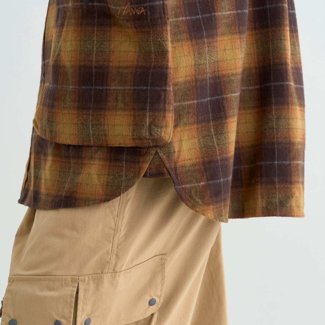 FADE PLAID CAMP SHIRT(MEN)