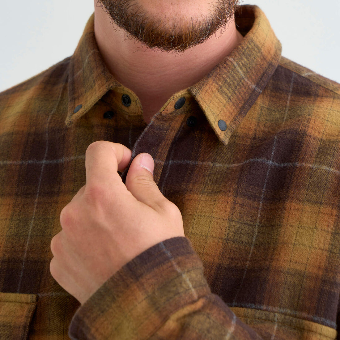 FADE PLAID CAMP SHIRT(MEN)