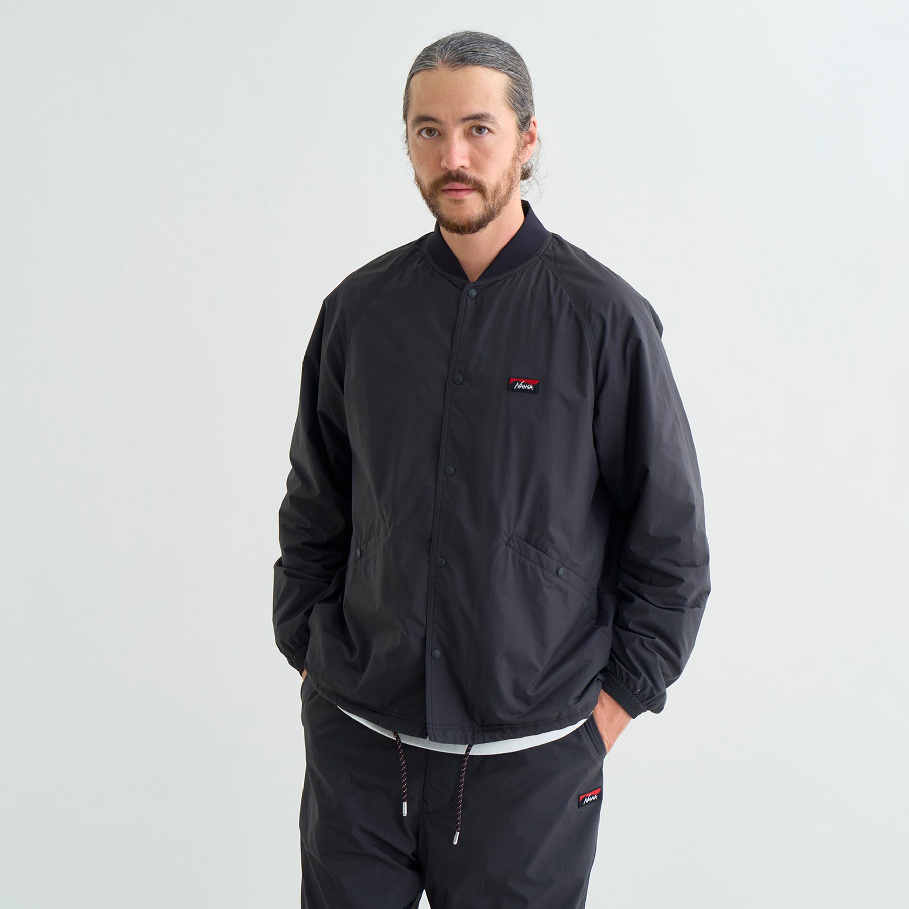 RIB COLLAR COACH JACKET(UNISEX)