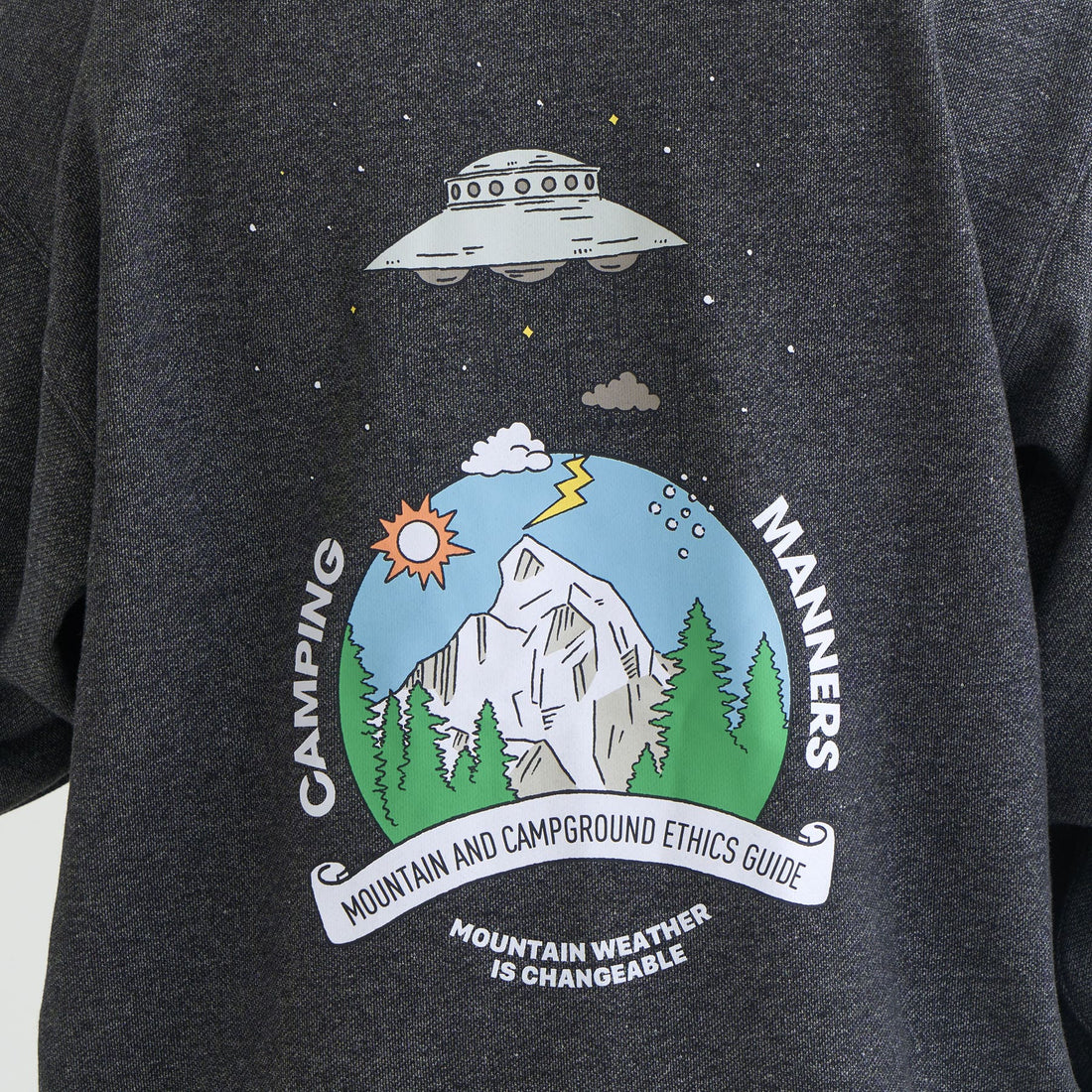 ECO HYBRID CAMPING MANNERS MT.WEATHER SWEATSHIRT(UNISEX)