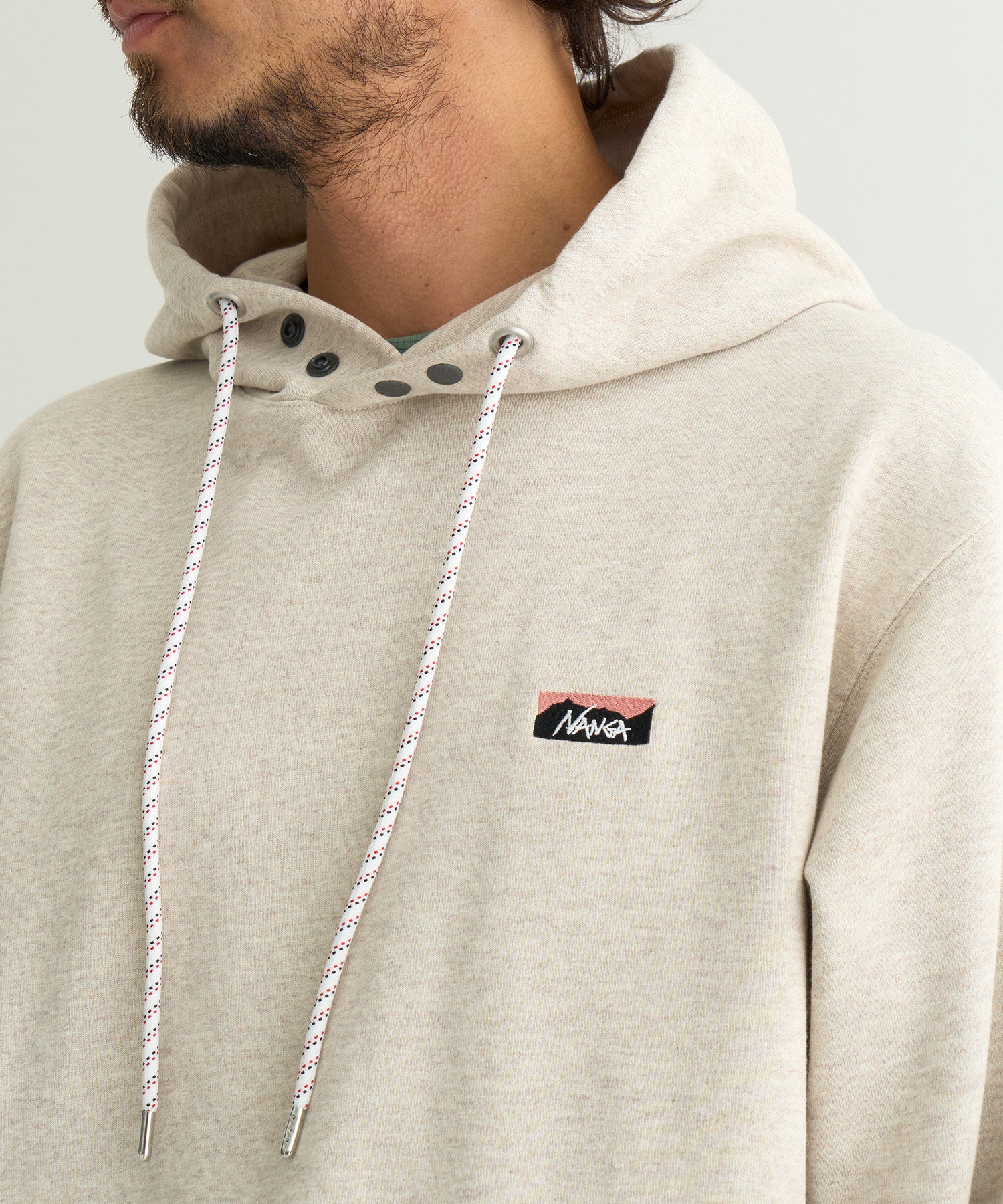ECO HYBRID MINI BOX LOGO EMBROIDERY SWEAT HOODIE(UNISEX