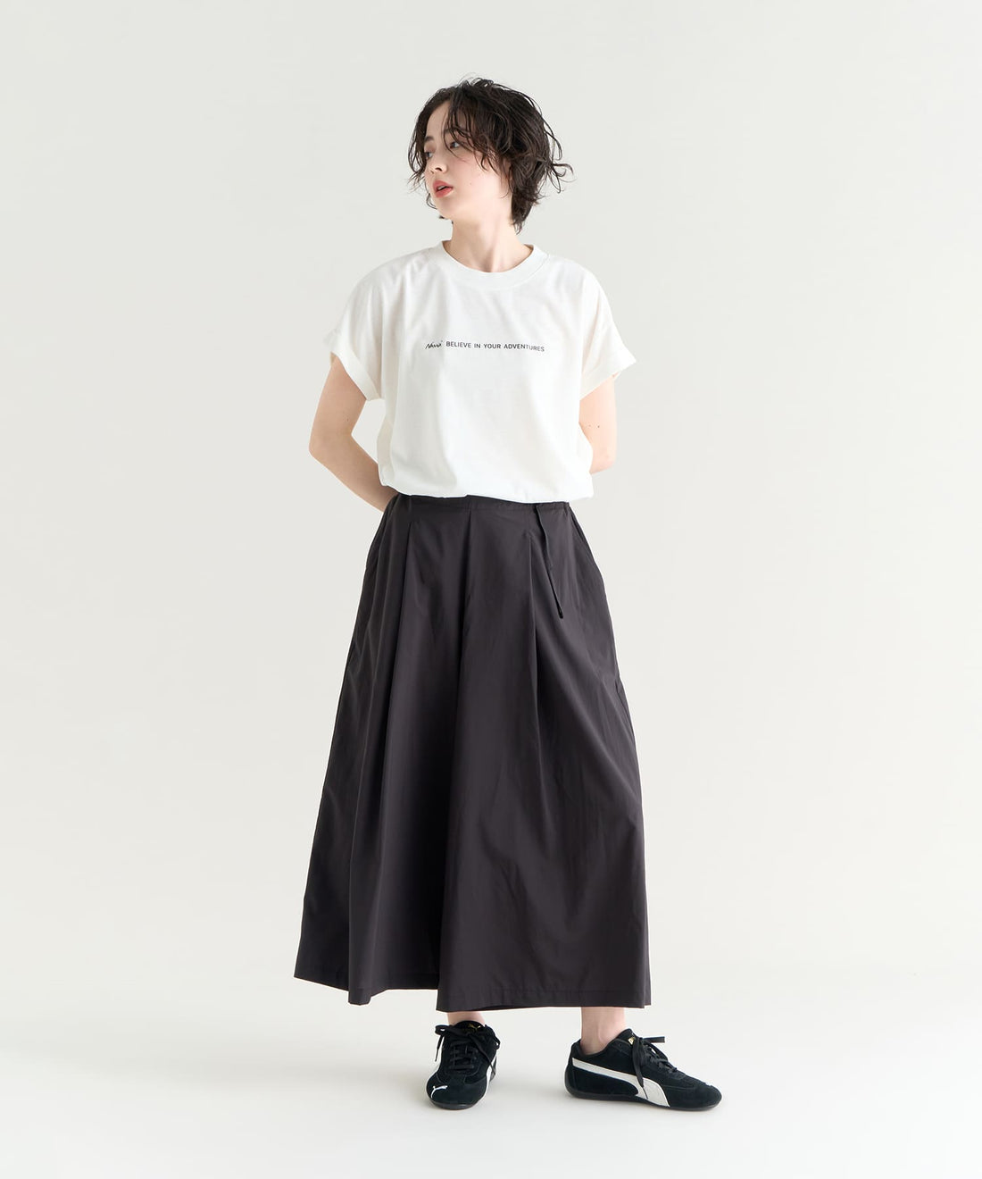 着用モデル(ウィメンズ)身長165センチ 着用サイズ:WMサイズ