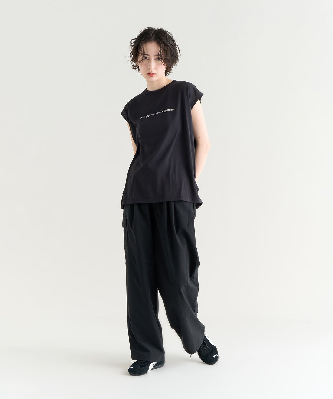 着用モデル(ウィメンズ)身長165センチ 着用サイズ:WMサイズ