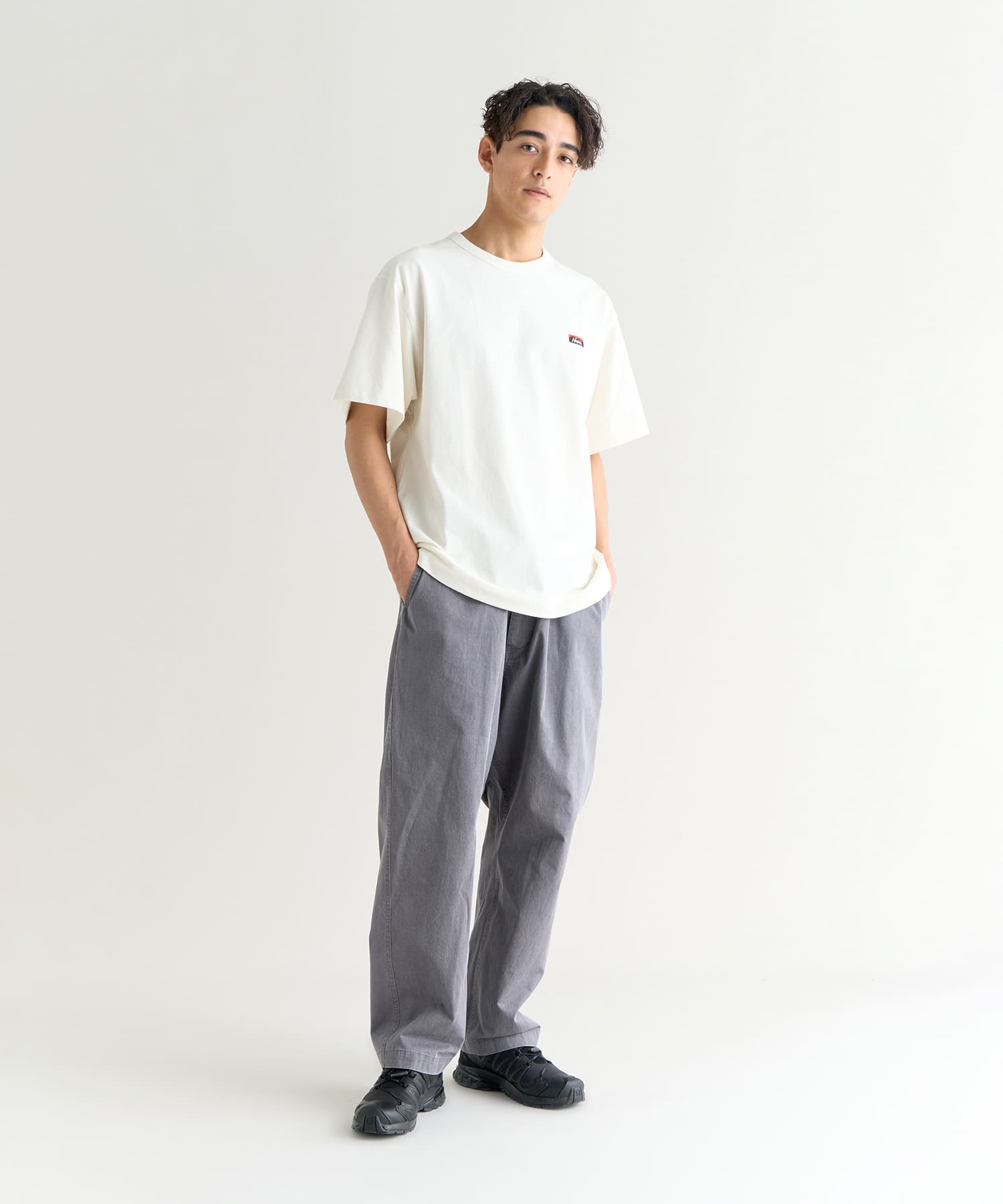 NANGA ナンガ ECO HYBRID BOX LOGO EMBROIDERY TEE UNISEX エコハイブリッドボックスロゴエンブロイダリーティー NW2411-1G804 エコハイブリッド ボックスロゴ エンブロイダリーTシャツ