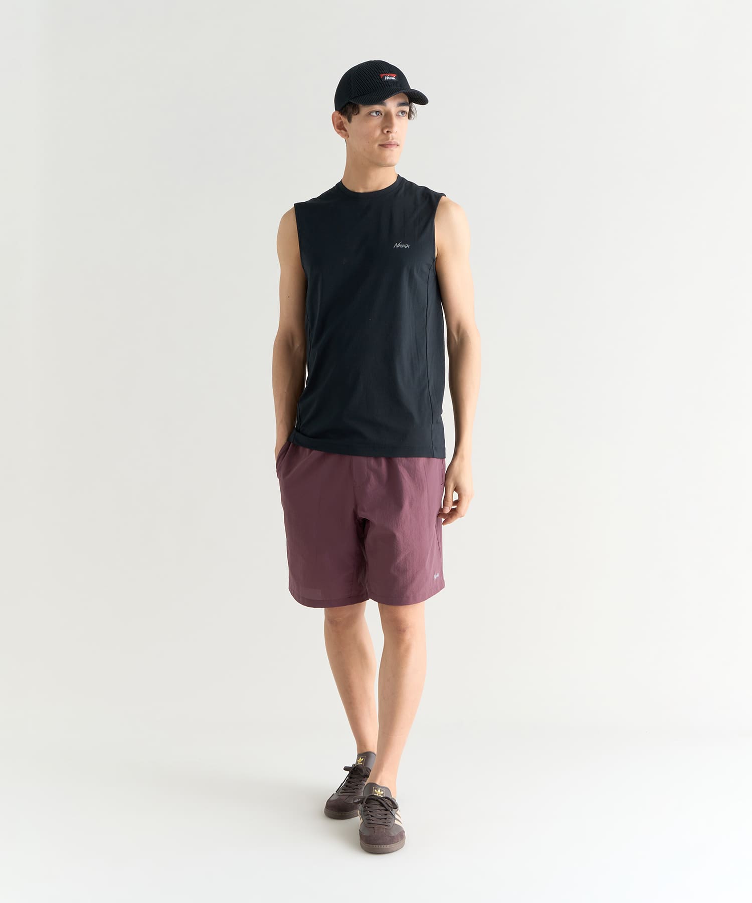 【Kashiko】Comfy Monk Top Shorts ノースリーブ セットアップWT Kashiko】Comfy Monk Top Shorts ノースリーブ セットアップBK