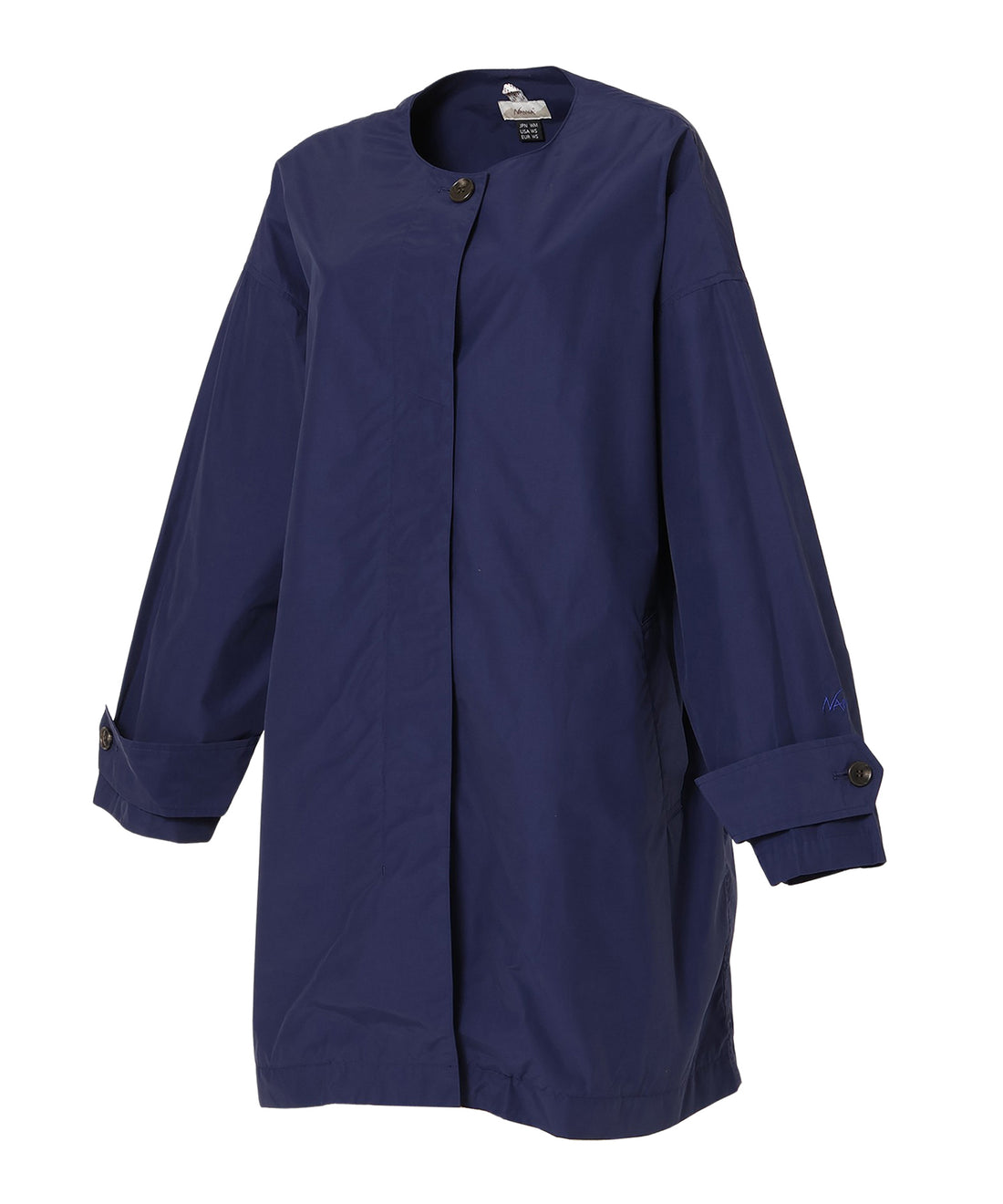 ナイロンコットンポプリン ノーカラーコート（ウィメンズ）