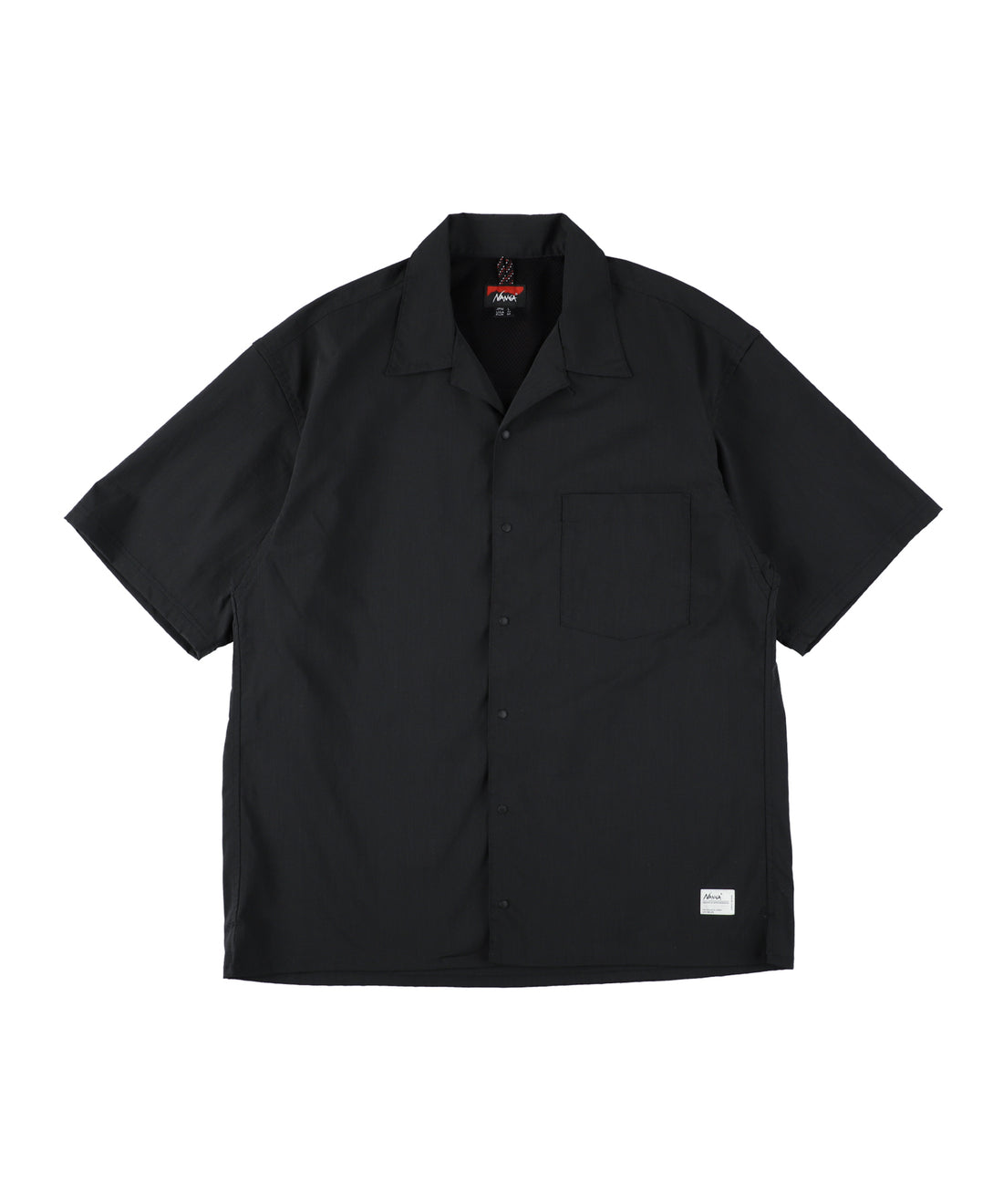 ヒノックリップストップ オープンカラー ショートスリーブシャツ