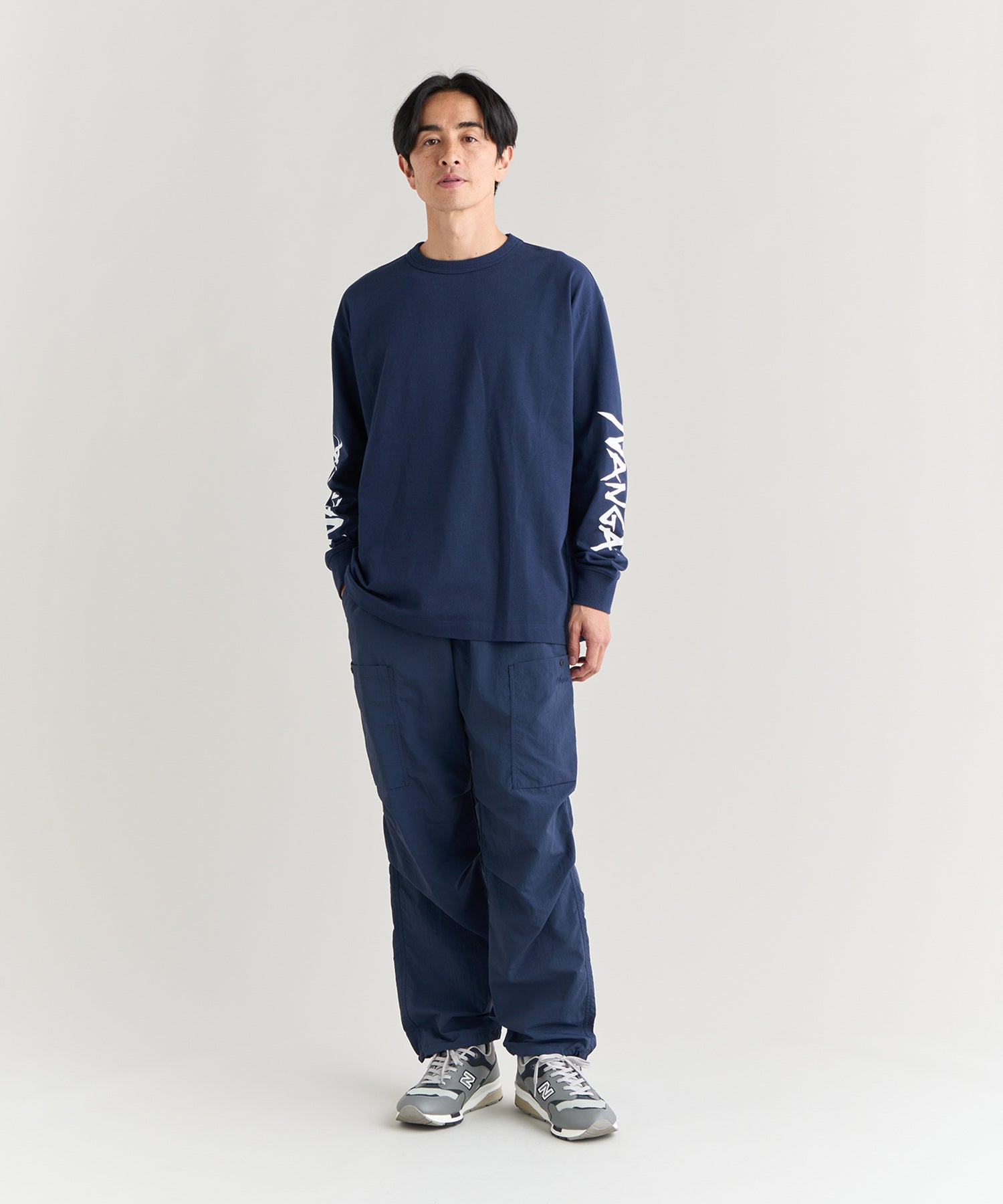 エコハイブリッド スリーブ ロゴ ロングスリーブTシャツ – NANGA