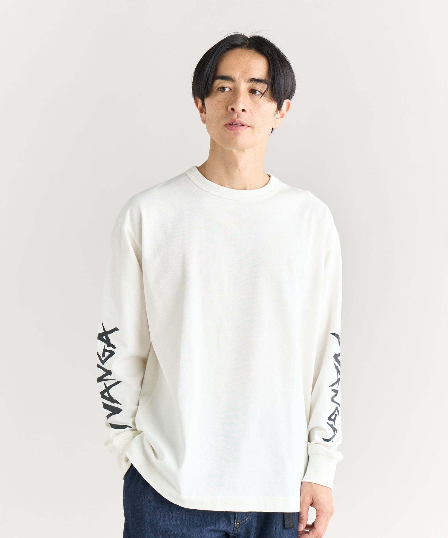 エコハイブリッド スリーブ ロゴ ロングスリーブTシャツ – NANGA