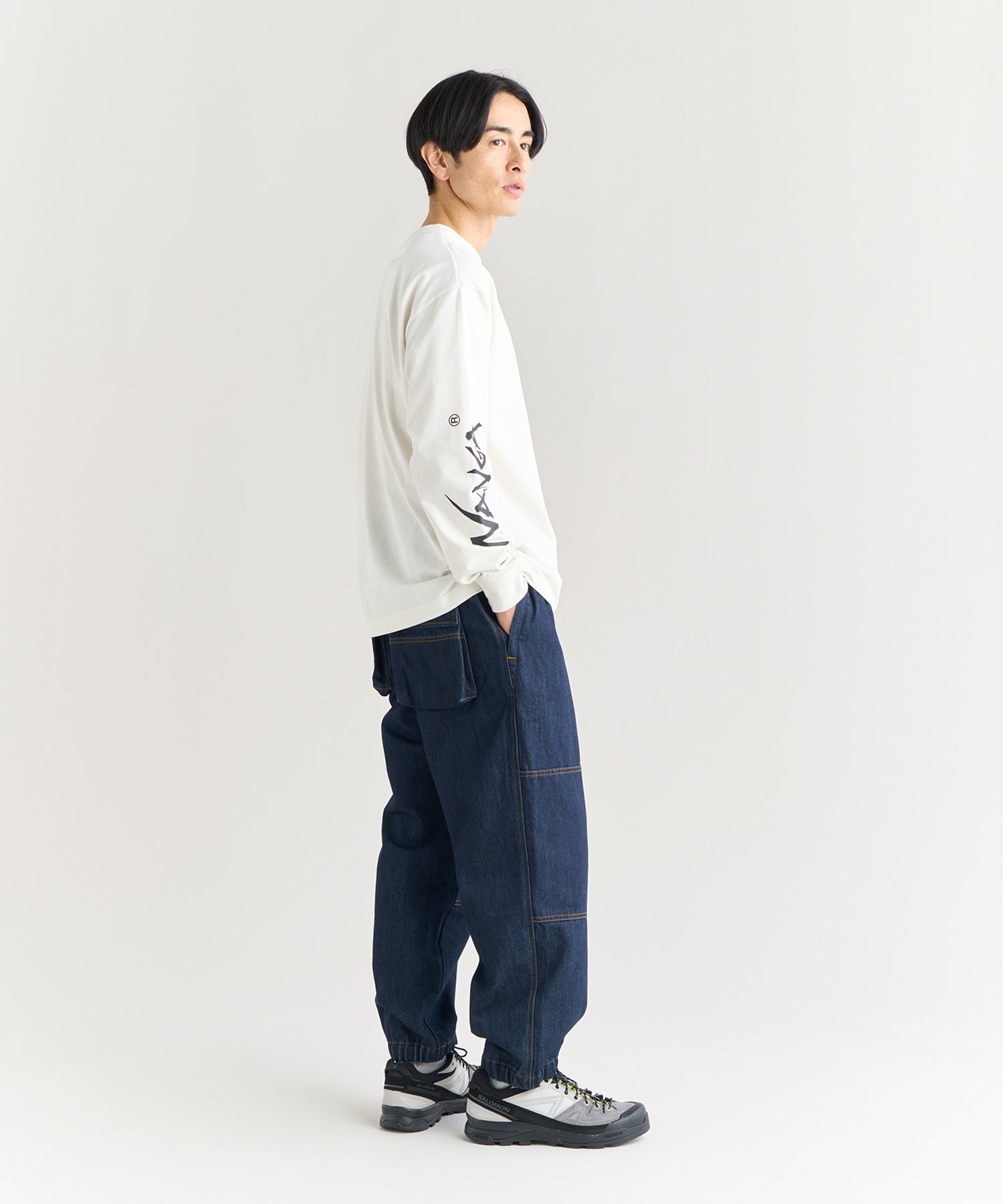 エコハイブリッド スリーブ ロゴ ロングスリーブTシャツ – NANGA