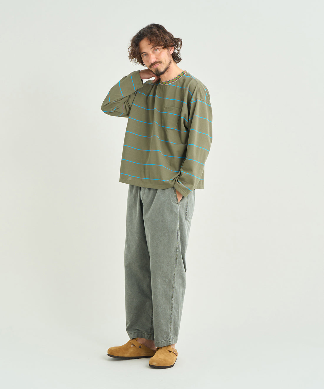 リンガーカラーパネルロングスリーブTシャツ