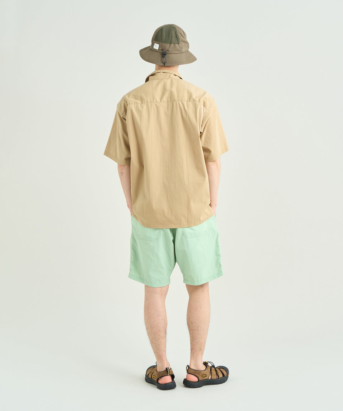 ヒノックリップストップ オープンカラー ショートスリーブシャツ