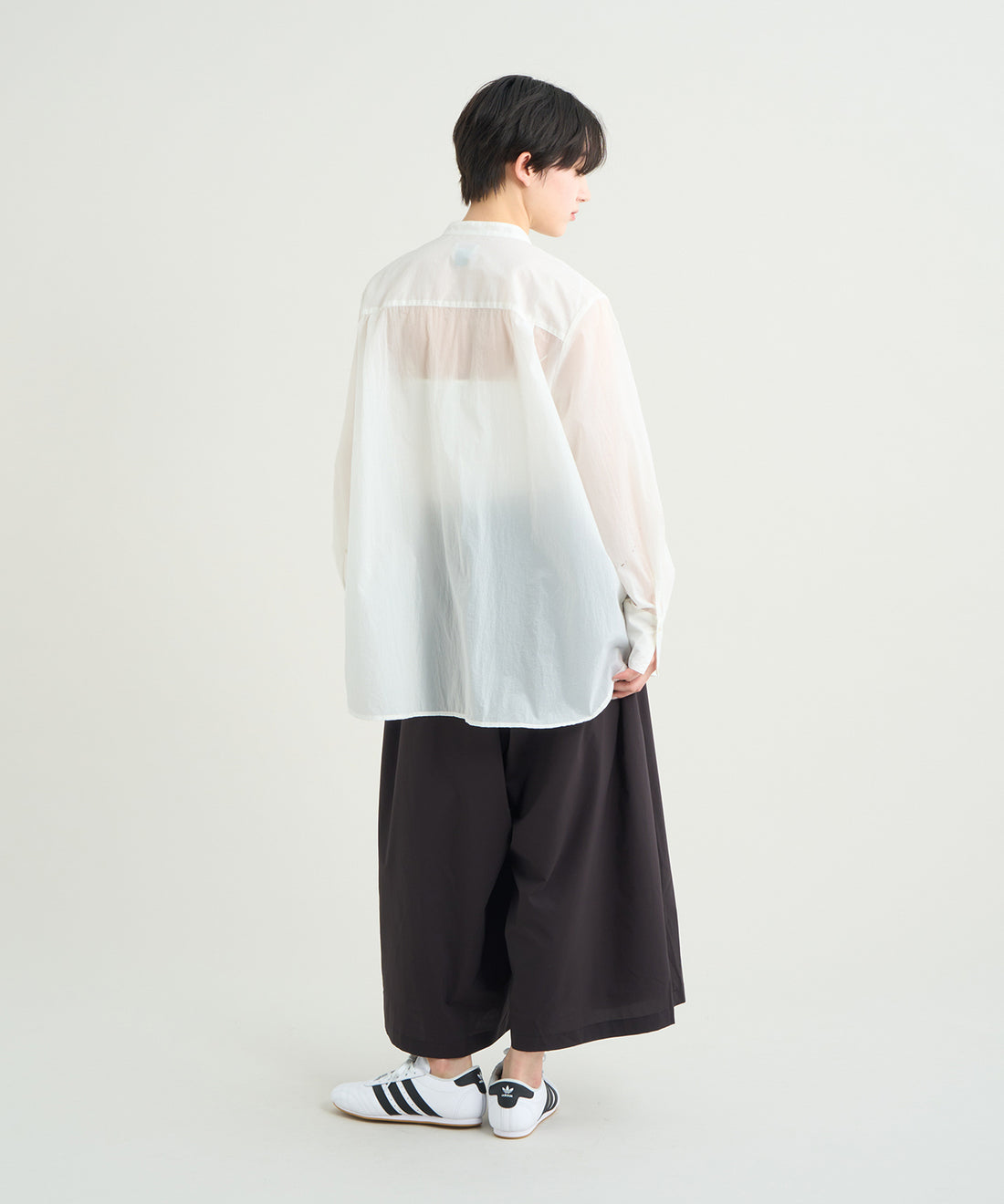 シアーバンドカラーシャツ （ウィメンズ）