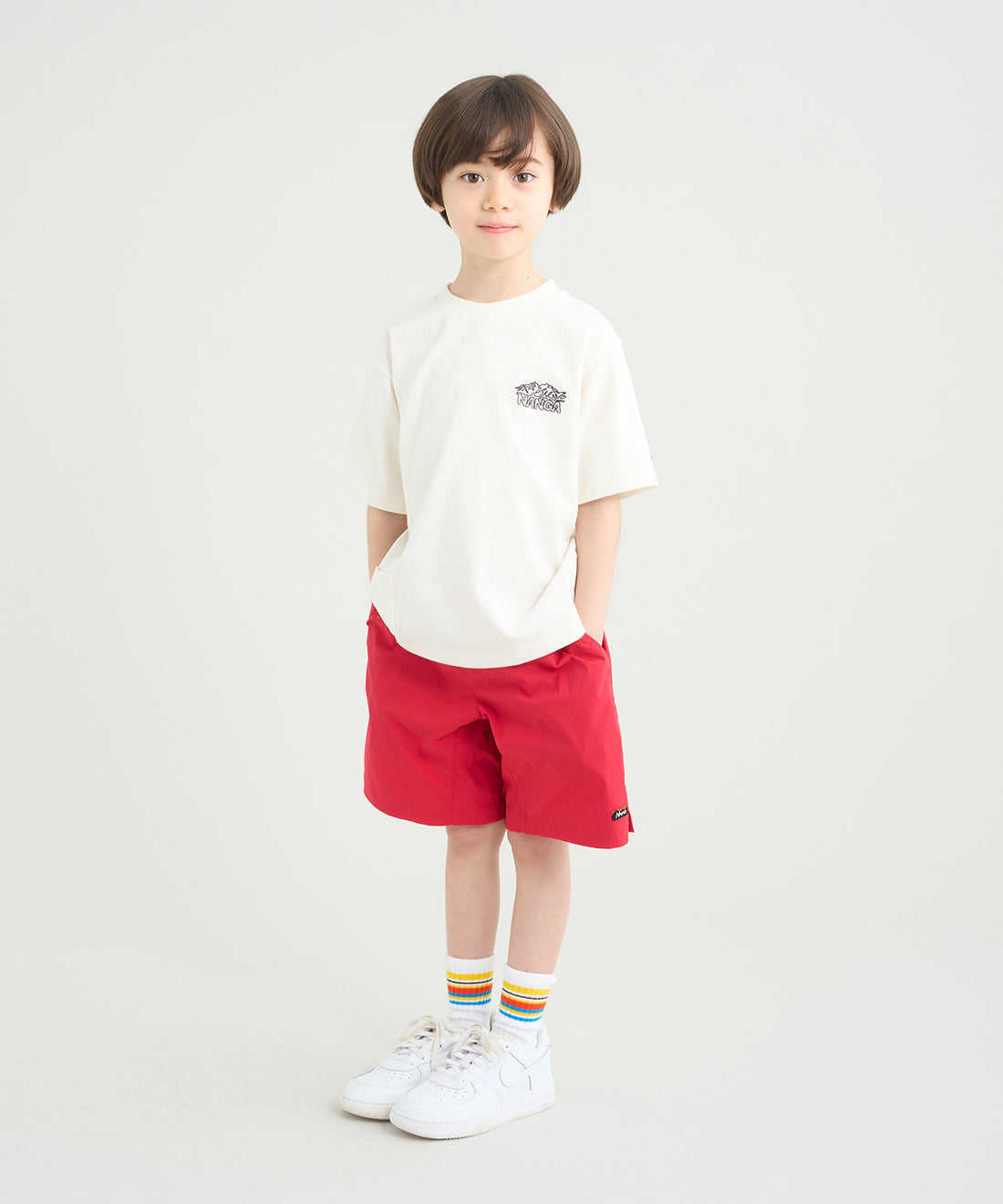 エコハイブリッド ラインドローイング キッズ Tシャツ