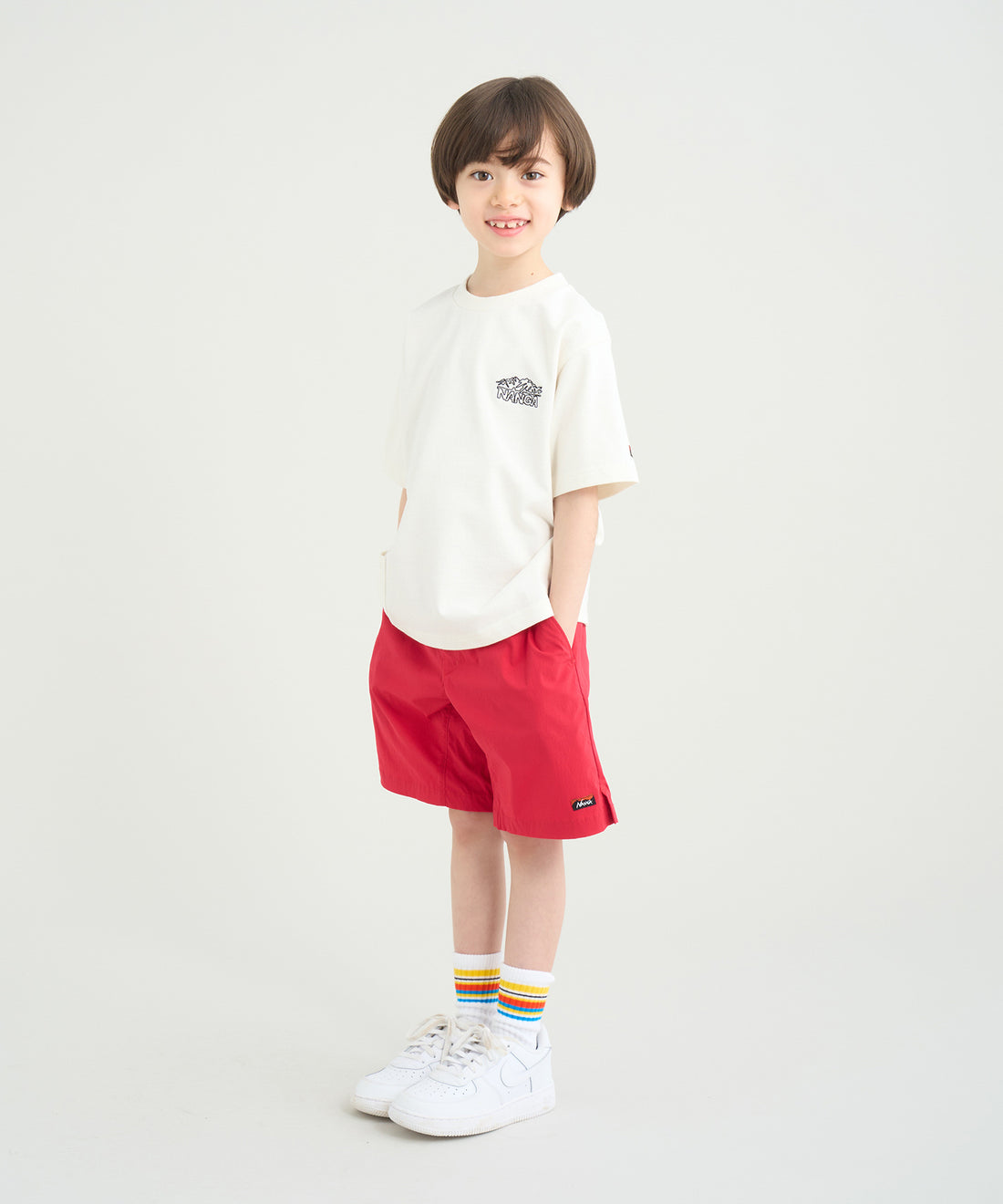 エコハイブリッド ラインドローイング キッズ Tシャツ