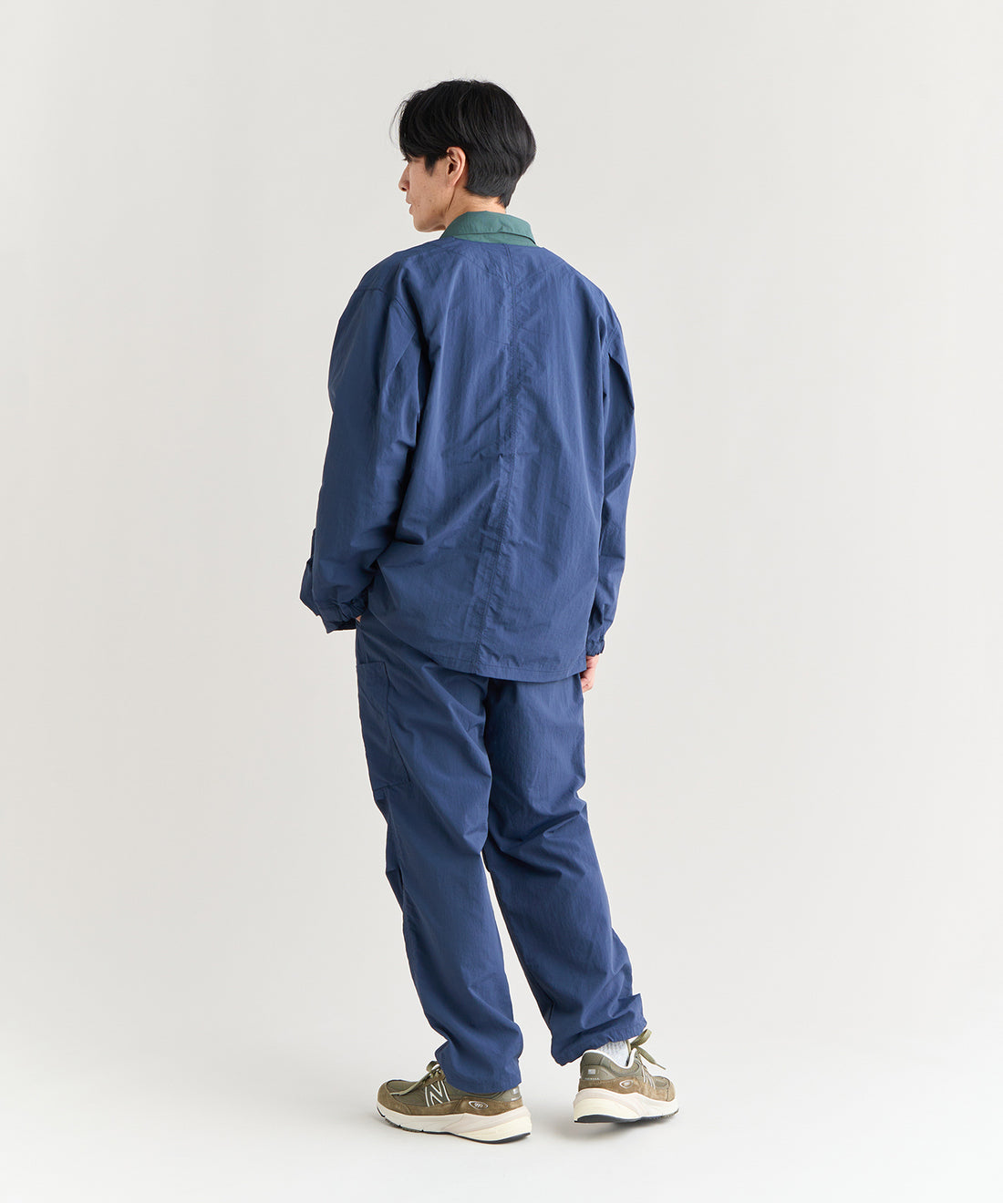 ナイロンタッサー ノーカラージャケット