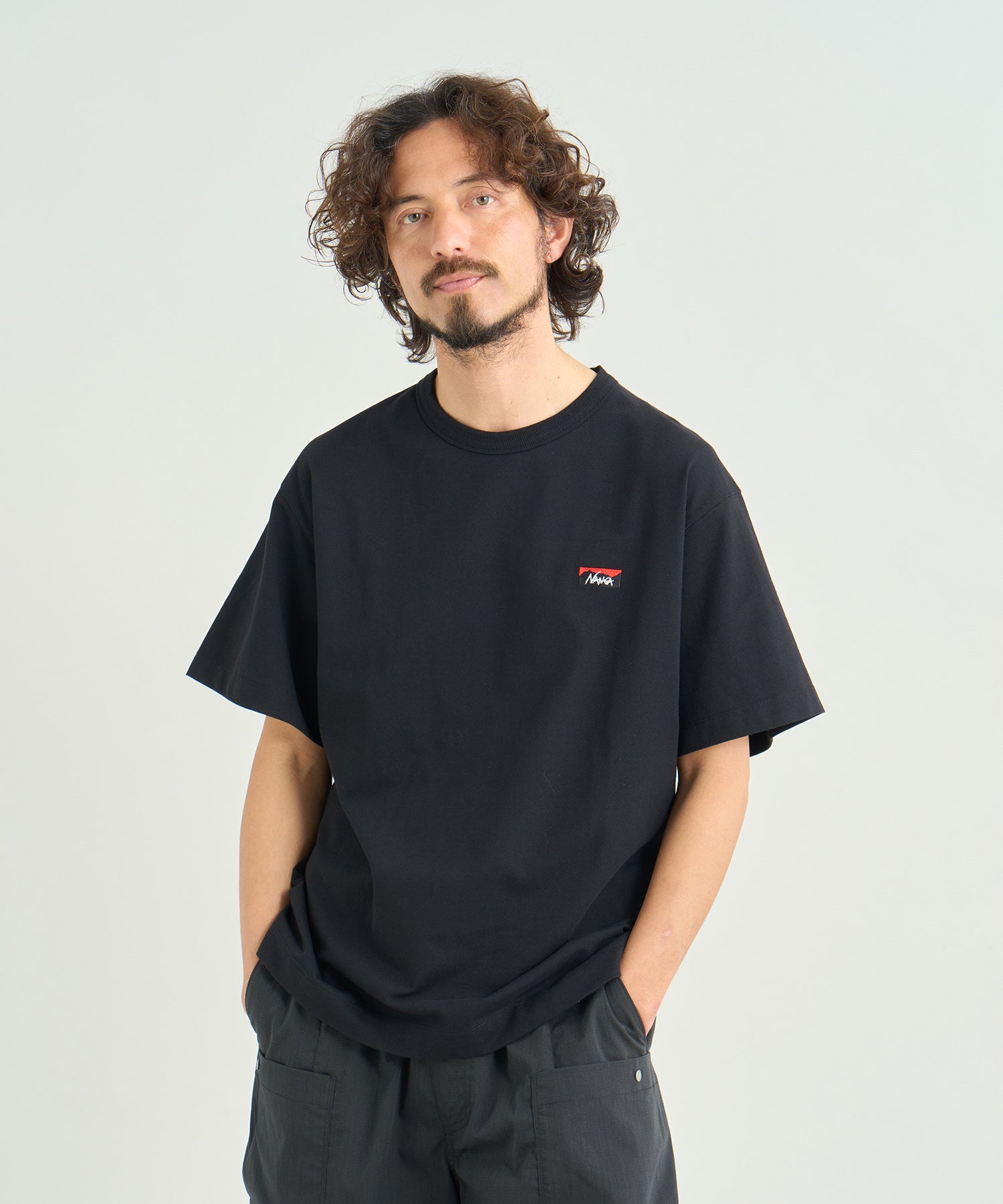 エコハイブリッド ボックスロゴ エンブロイダリーTシャツ – NANGA