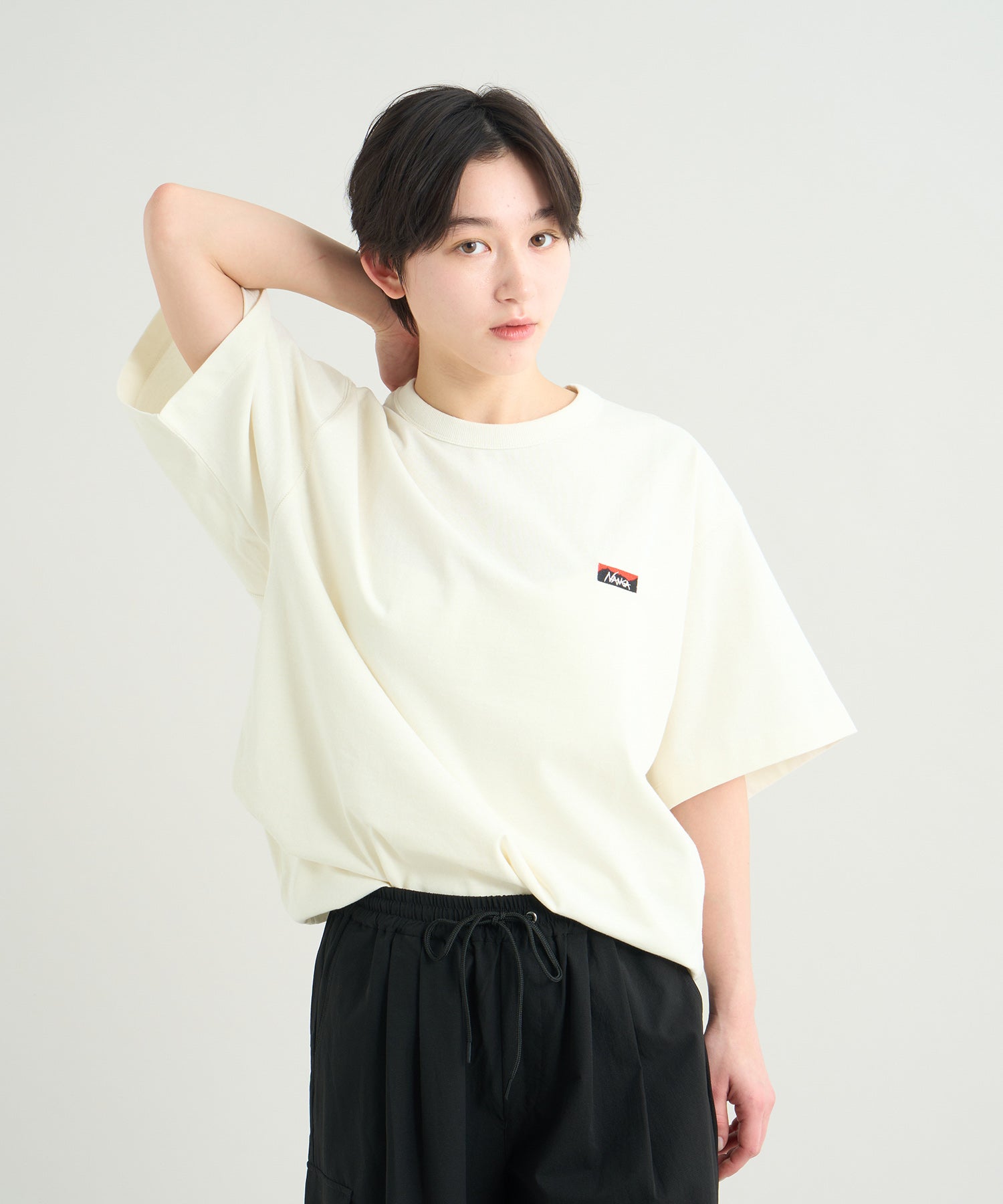 エコハイブリッド ボックスロゴ エンブロイダリーTシャツ – NANGA