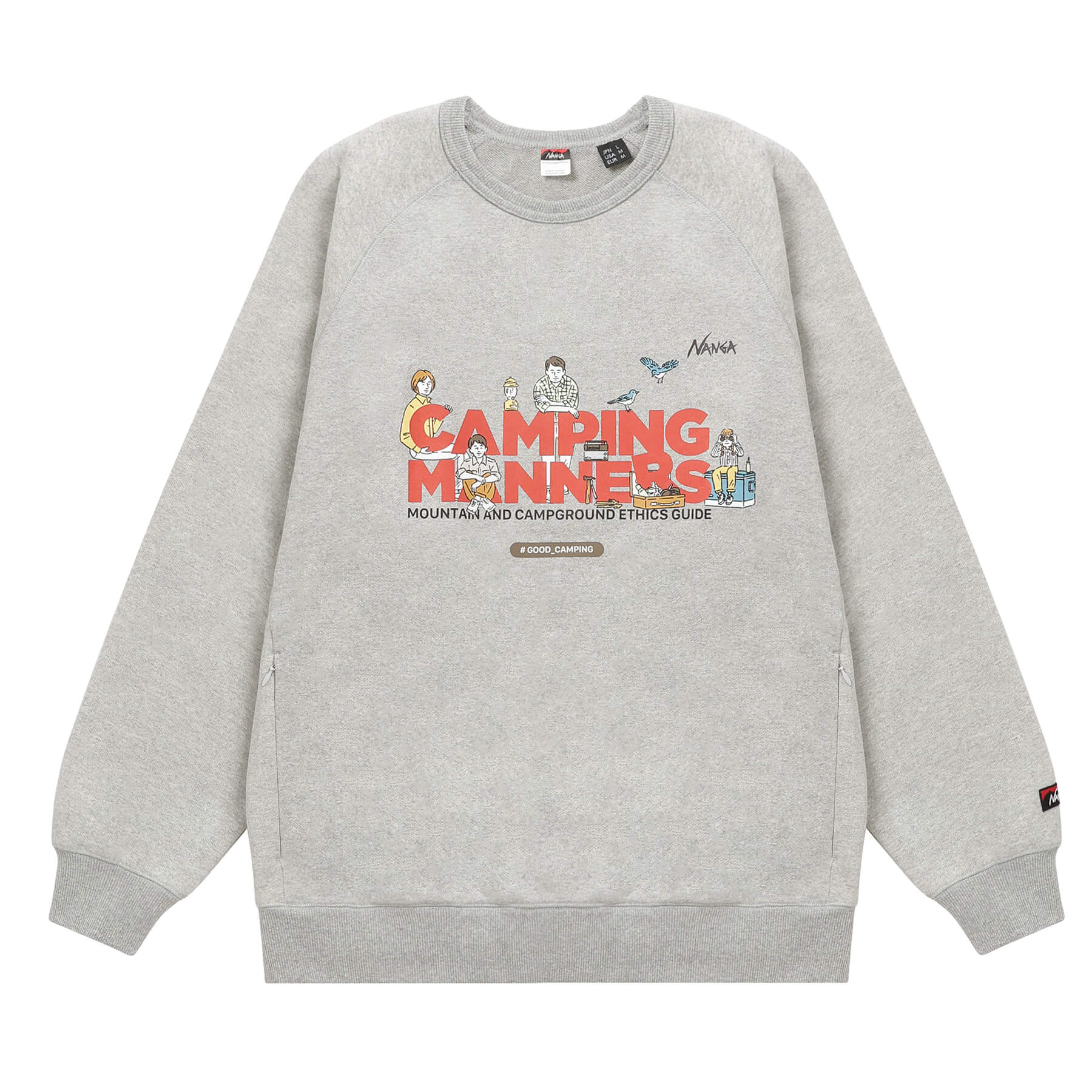 ECO HYBRID CAMPING MANNERS PEG&ROPE SWEATSHIRT(UNISEX) / エコ 