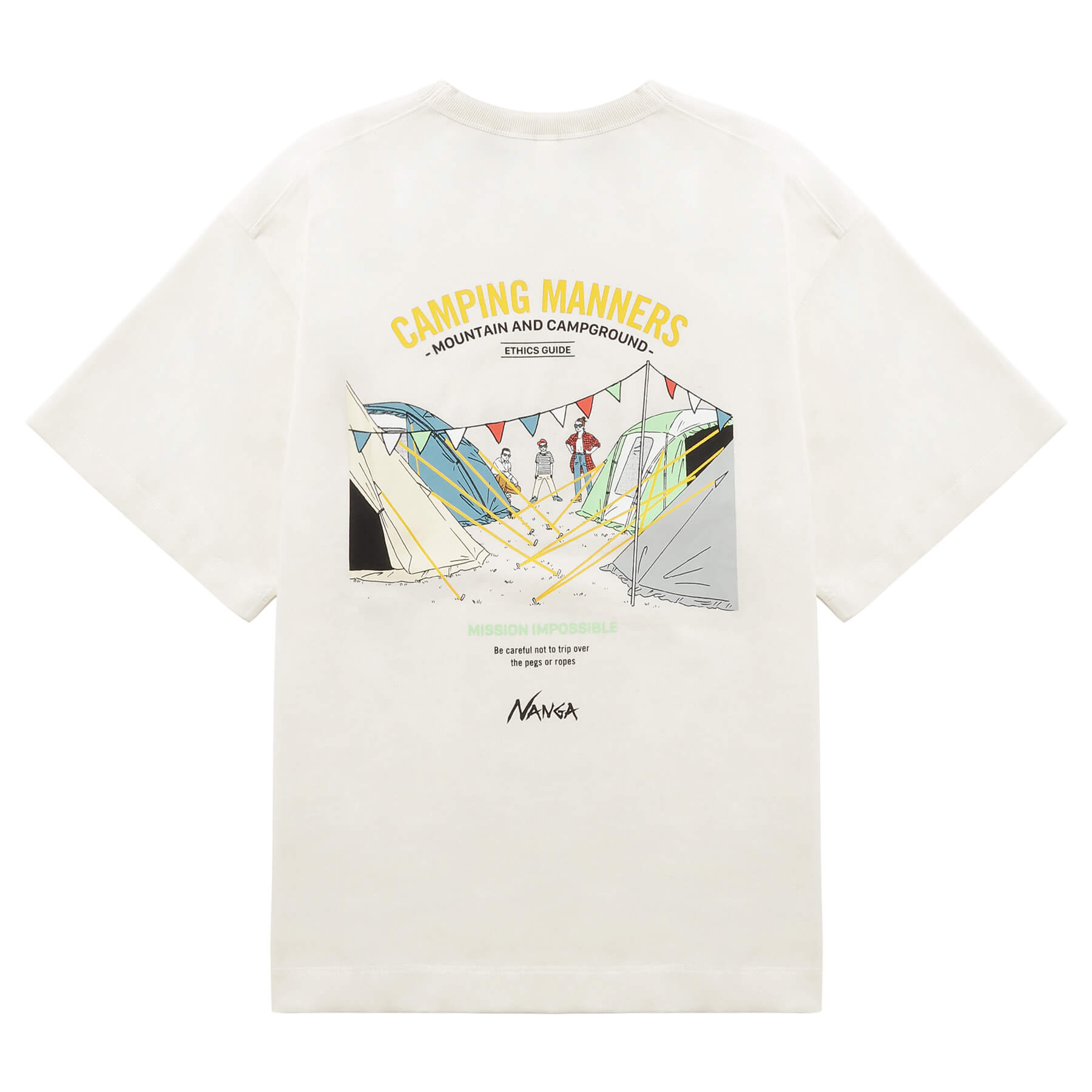 ECO HYBRID CAMPING MANNERS PEG&ROPE TEE(UNISEX) / エコハイブリッド 