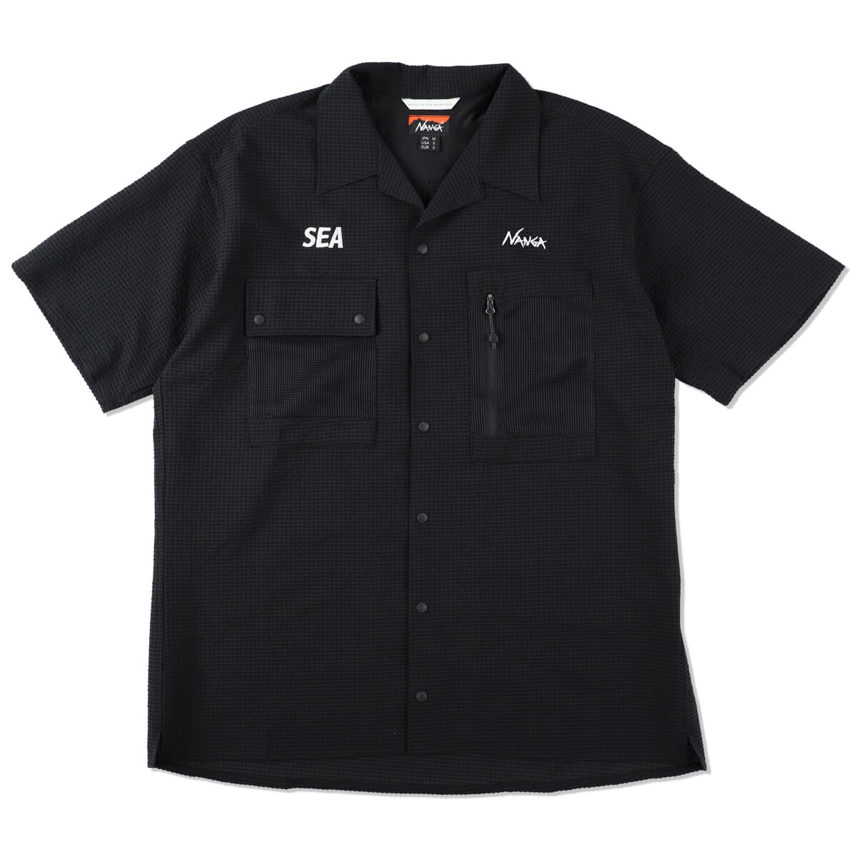 看護新作　NANGA×WDS ナイロンタッサー オープンカラー フィールドシャツ Tシャツ/カットソー(半袖/袖なし)