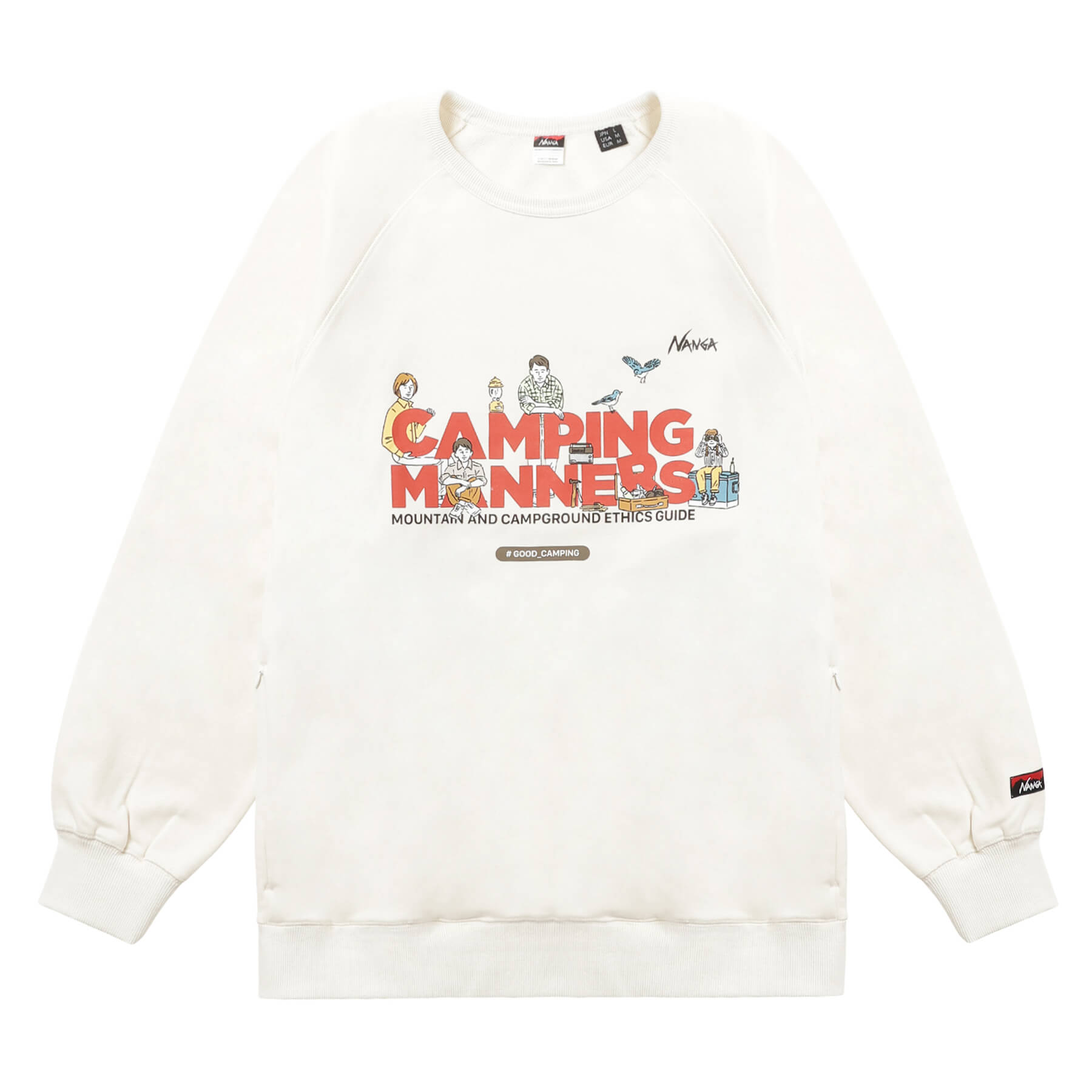 ECO HYBRID CAMPING MANNERS WILD ANIMALS SWEATSHIRT(UNISEX) / エコ