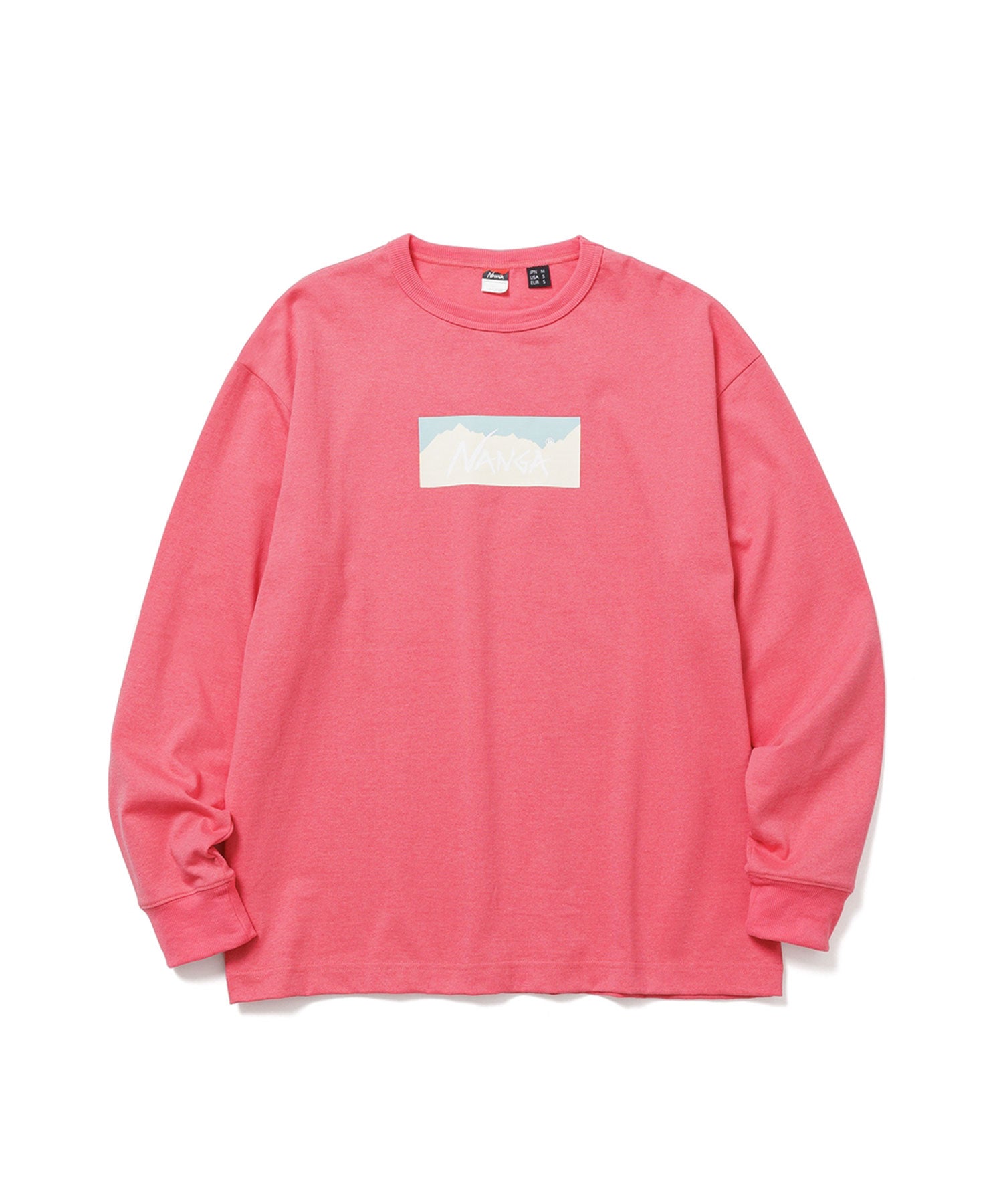 【新品】ナンガ エコ ハイブリッド ボックス ロゴ ロングスリーブ Tシャツ エコハイブリッド ボックスロゴ エンブロイダリー ロング