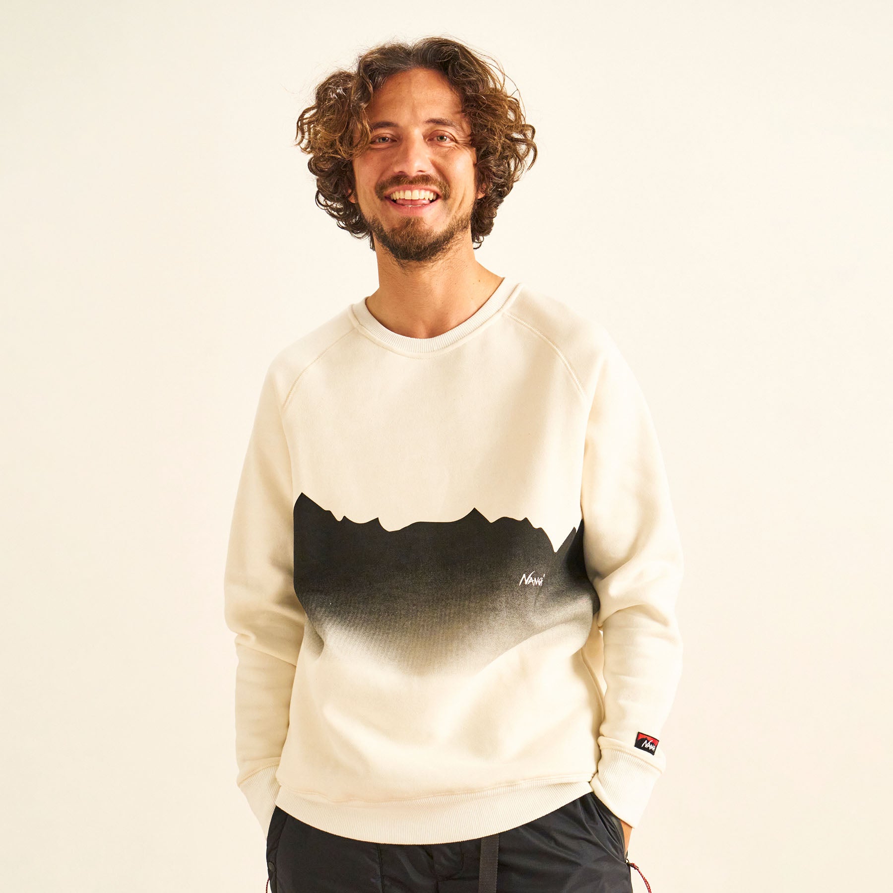 ECO HYBRID RIDGE LINE PRINT SWEATSHIRT / エコハイブリッドリッジラインプリントスウェットシャツ