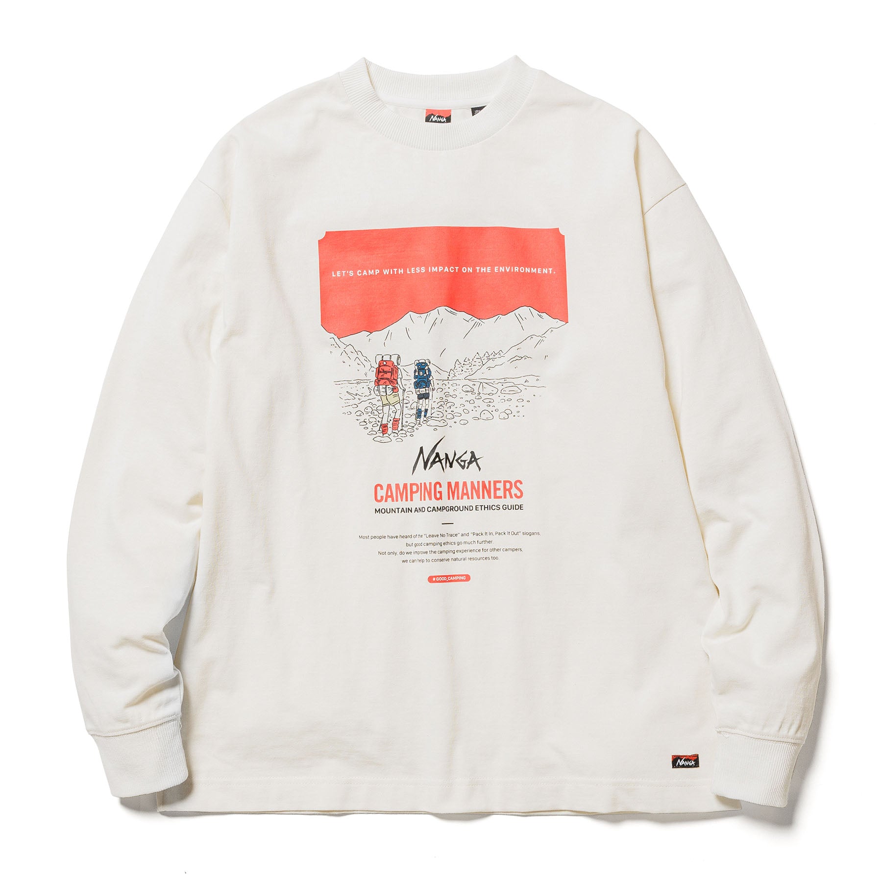 ECO HYBRID CAMPING MANNERS PRINT L/S TEE / エコハイブリッド