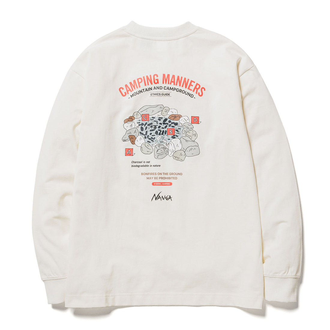 ECO HYBRID CAMPING MANNERS PRINT  L/S TEE / エコハイブリッドキャンピングマナープリントロングスリーブティー