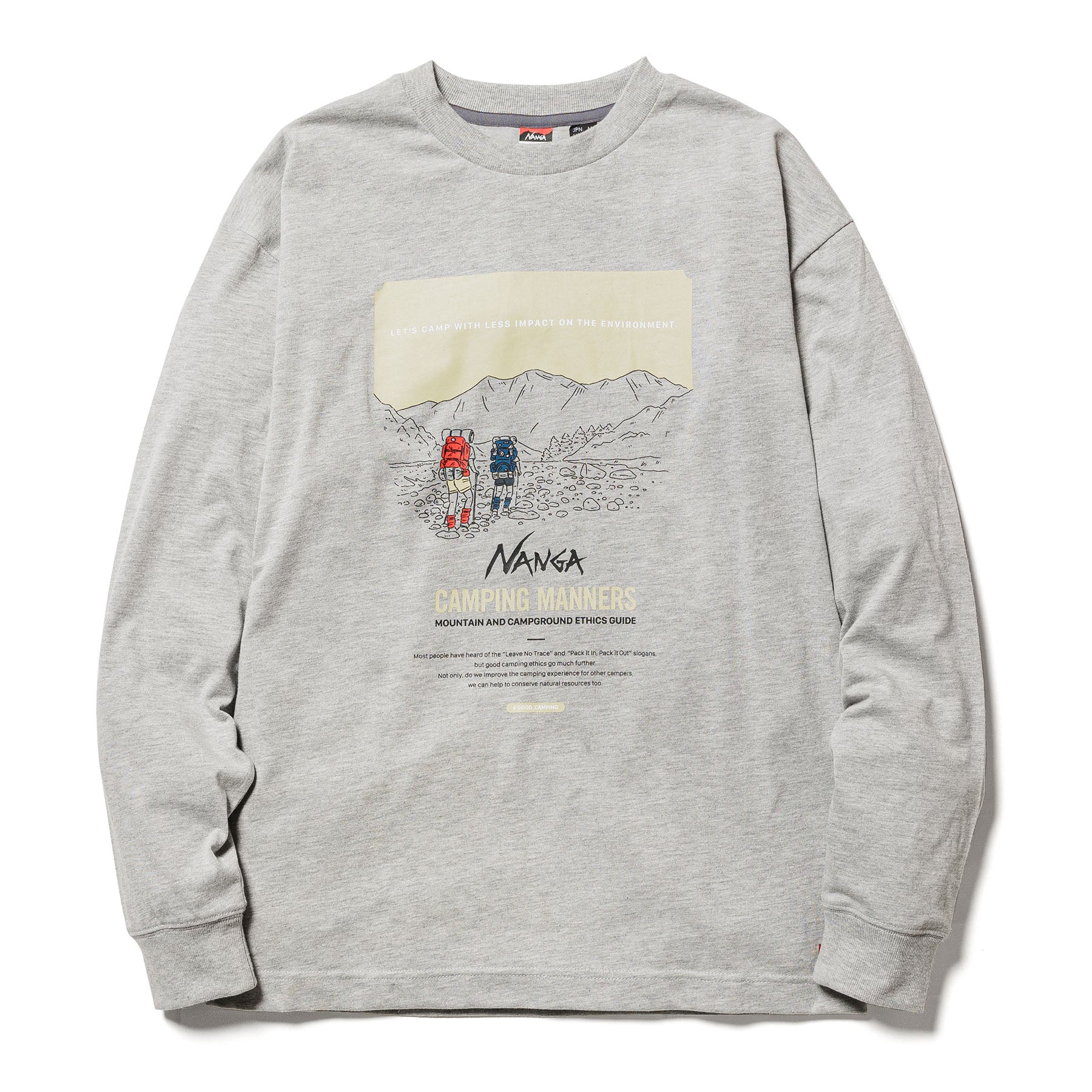 ECO HYBRID CAMPING MANNERS PRINT L/S TEE / エコハイブリッド