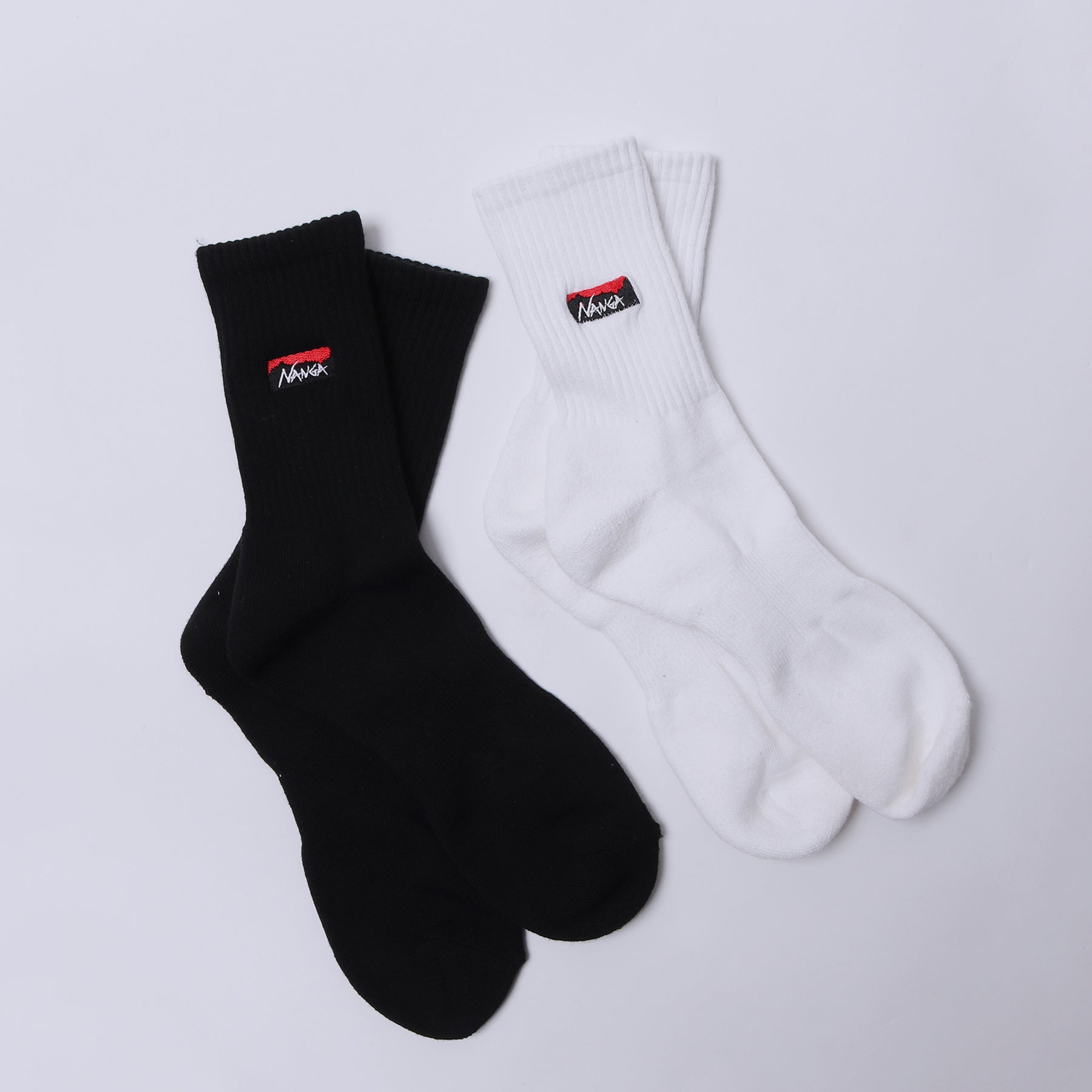 NANGA LOGO EMBROIDERED RIBBED SOCKS SET/ナンガ ロゴ エンブロイダー